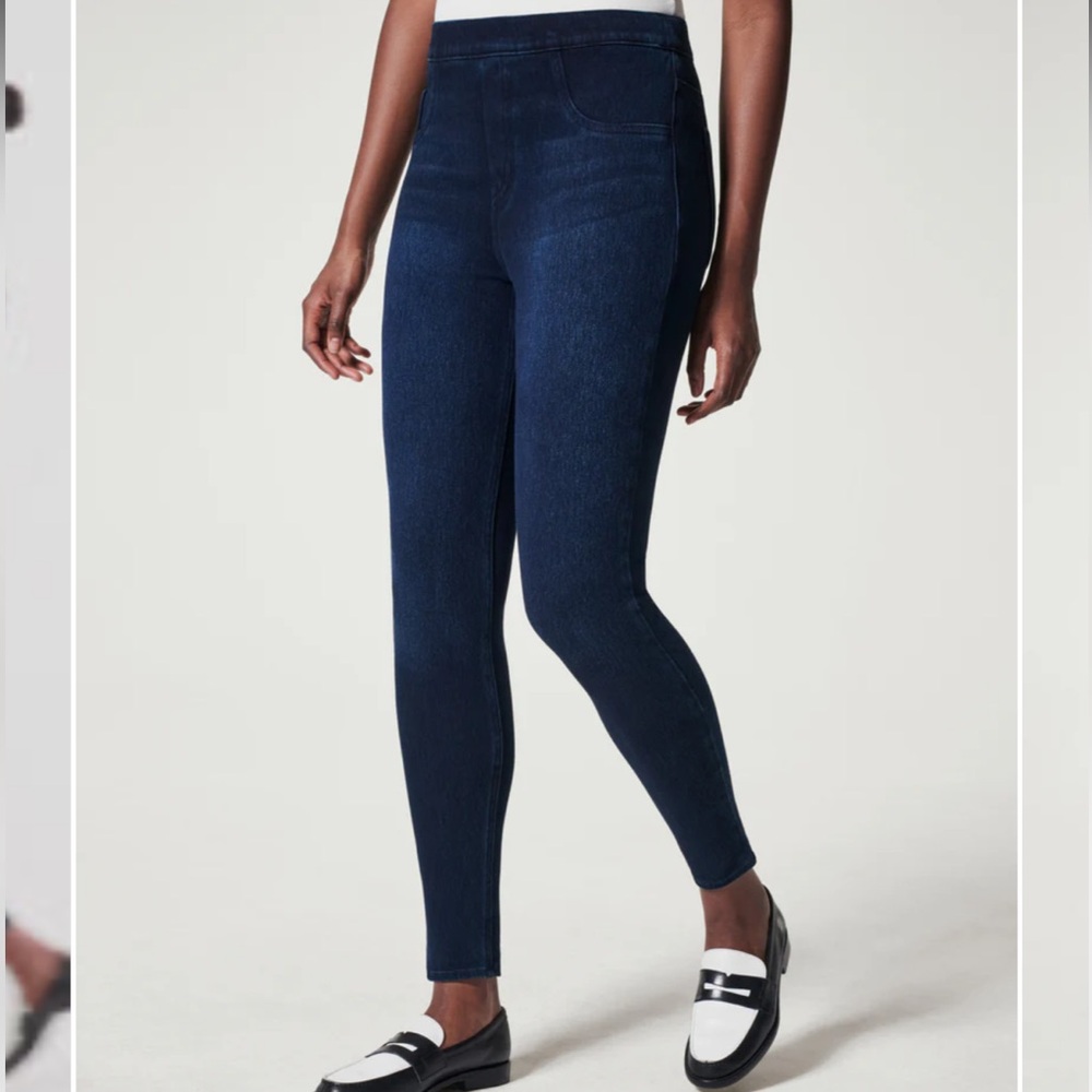 Spanx jean-ish ankle leggings size xl pulled on